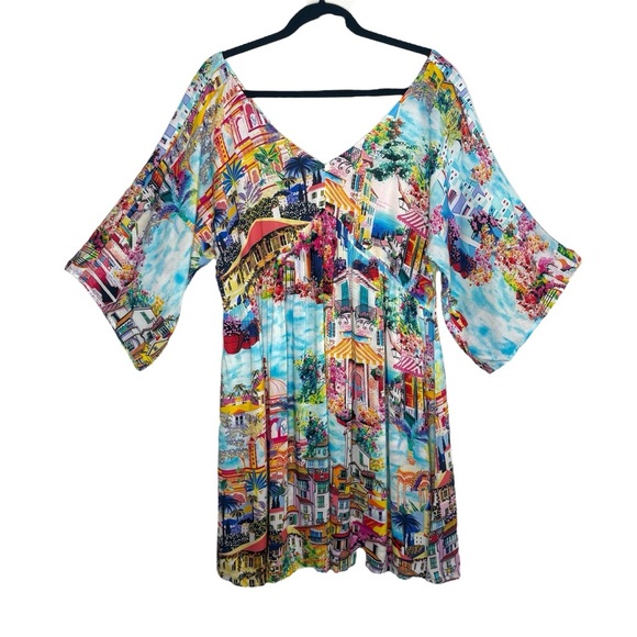 Johnny Was Cannes A Line Cover Up Dress Size Large - Picture 2 of 12